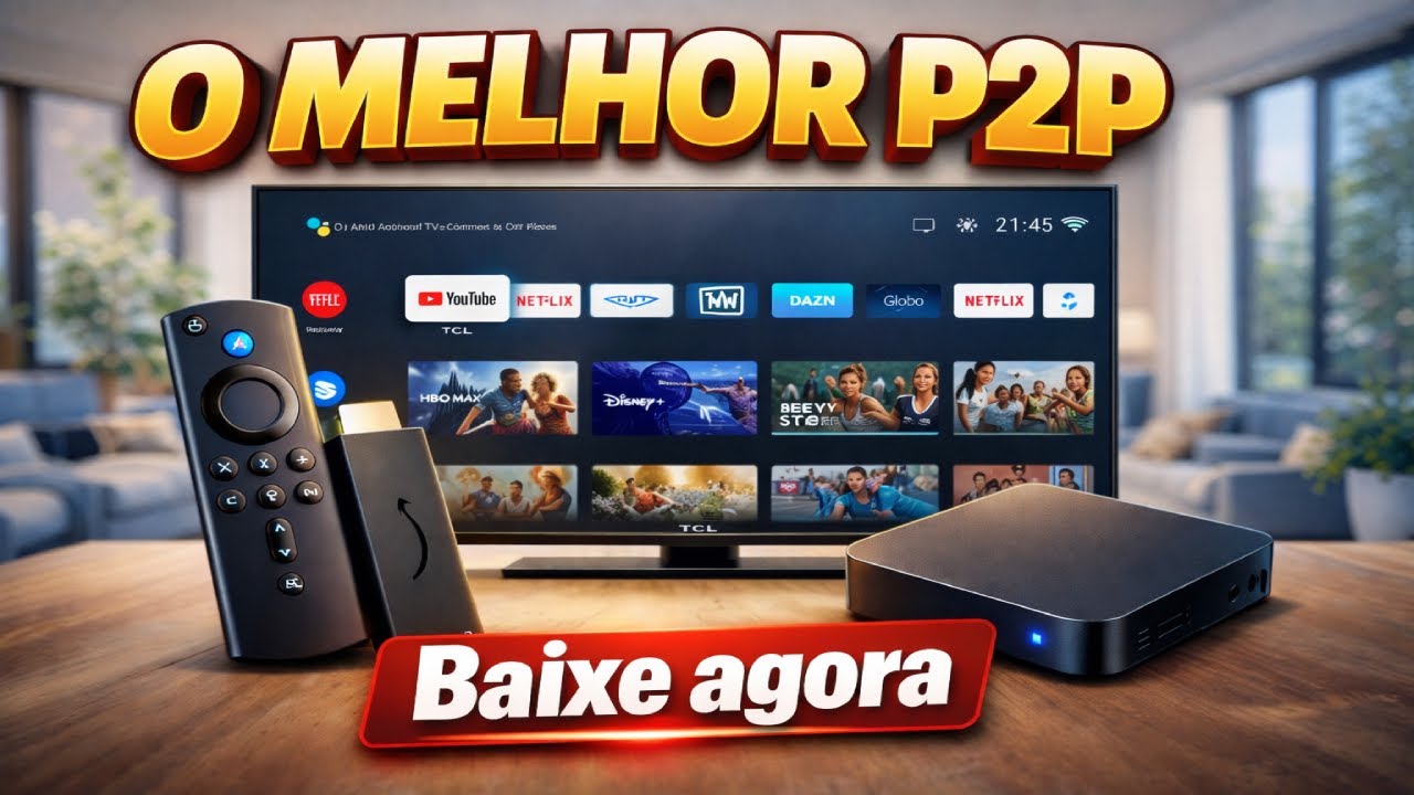 🔥 O MELHOR P2P IPTV PARA TV BOX E FIRE STICK (SEM TRAVAR)