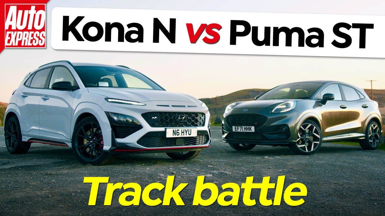 Hyundai Kona N против Ford Puma ST: битва на дороге и треке | 4K