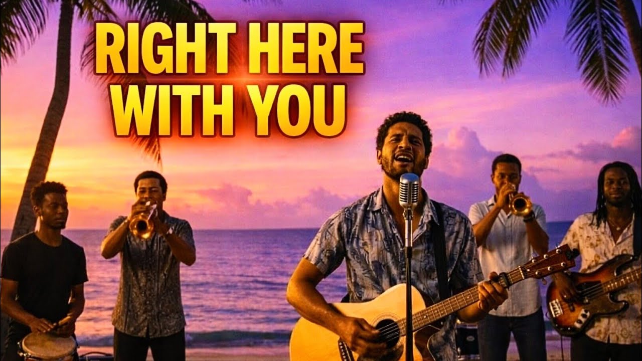 Right Here With You 🌴 Soulful Acoustic Reggae Love Song | Island Sunset Vibes