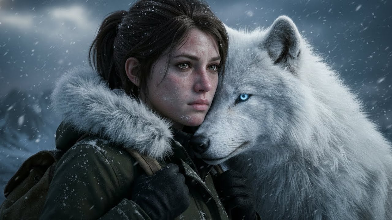 Survival Power Stories: 25-Year-Old Widow and Her White Wolf Face Deadly Snowstorm