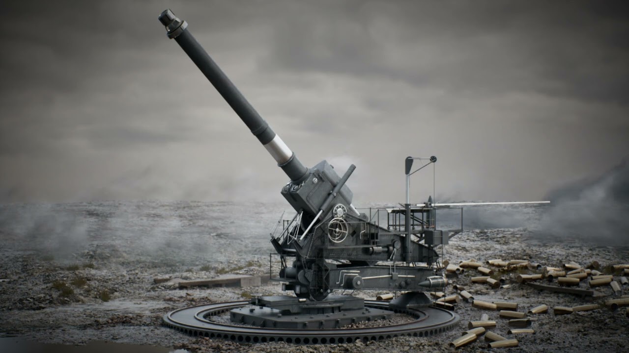 M1 Super Heavy German Howitzer | Animation