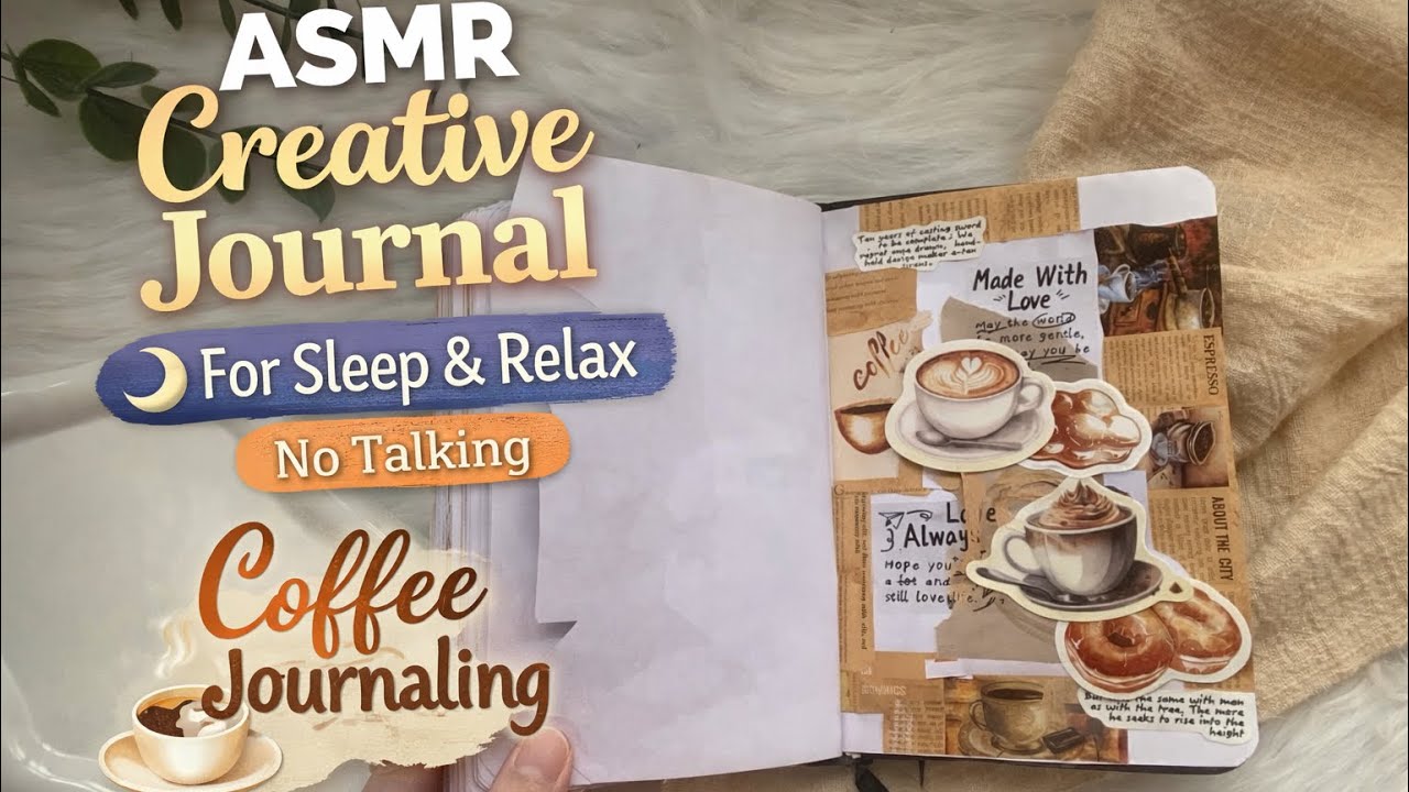 ASMR Aesthetic Journaling | Creative Journal Relaxing Video