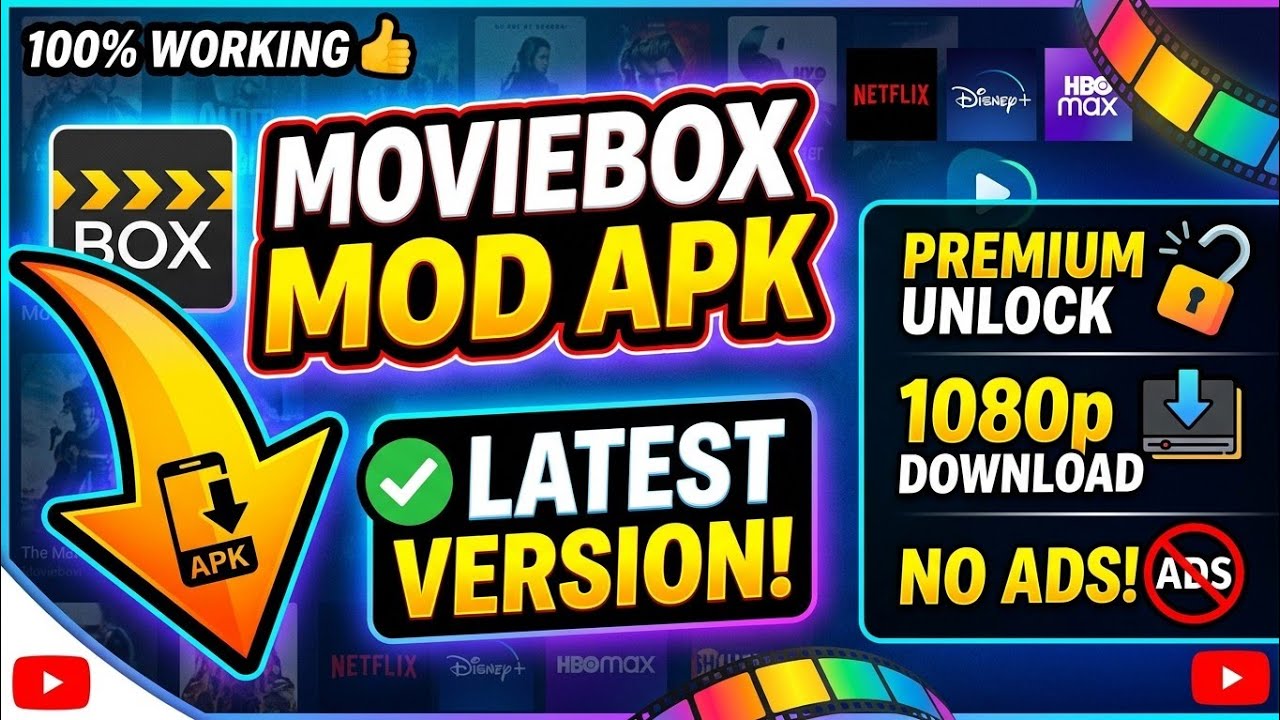 Moviebox MOD APK Latest Version Legal Alternative | Premium Unlock & 1080 Download, No Ads!