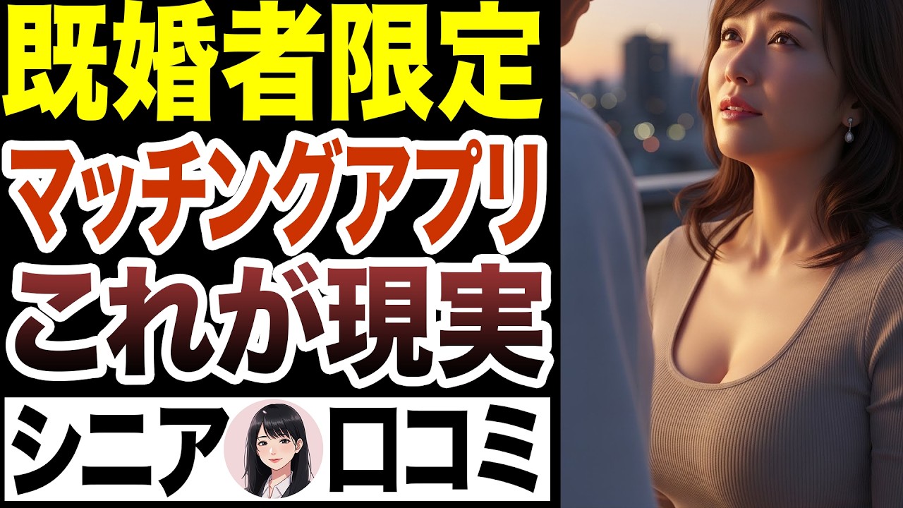 【既婚者マッチングアプリ】本当にプラトニック？既婚者限定の大人の出会い【シニア恋愛】