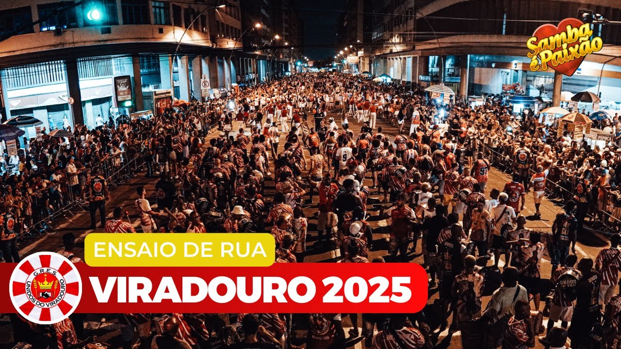 Viradouro 2025 Ao Vivo | 1º Ensaio de Rua Completo (4k)