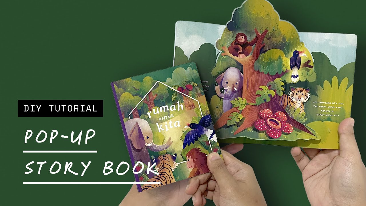 Tutorial Membuat Buku Cerita Mini Pop-Up sendiri - Print di Rumah | by TRESWALUYA