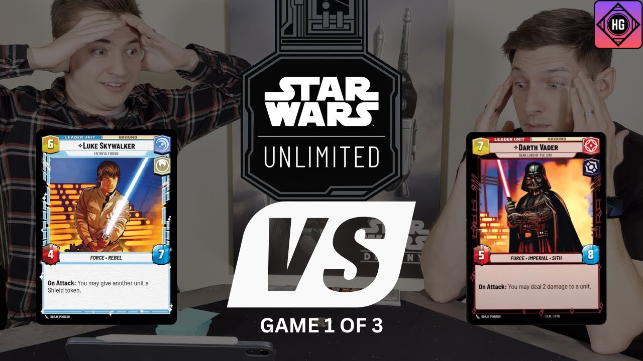 Star Wars Unlimited GAMEPLAY - Luke VS Vader Game 1 of 3