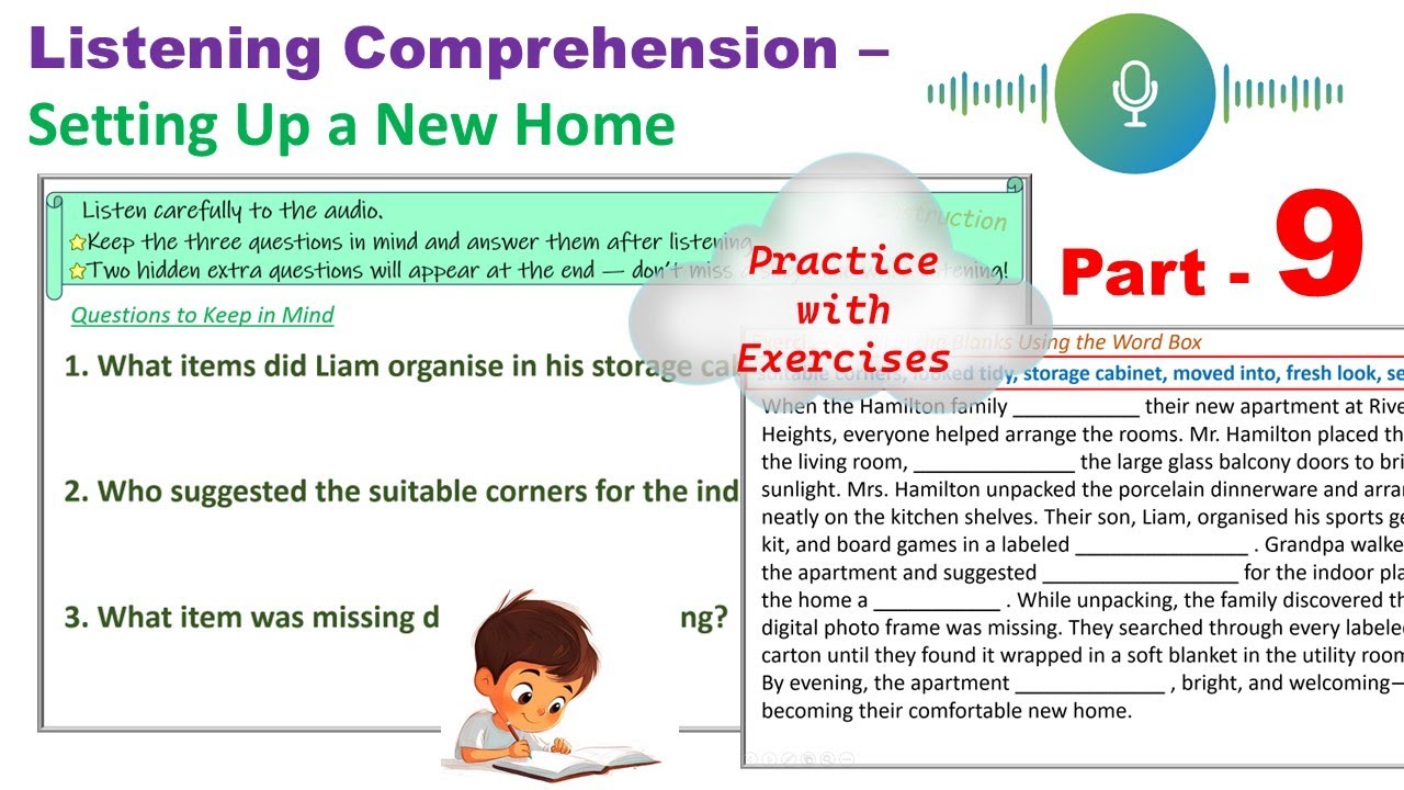 Listening Comprehension - Part 9 – Practice with Exercises #LittleMasteryEnglishExercises