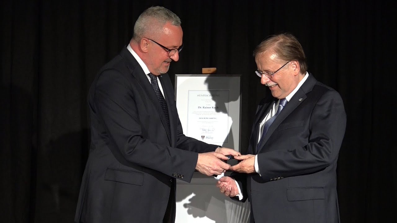 Verleihung des B&uuml;rgerrings an Herrn  Dr.  Rainer Koch
