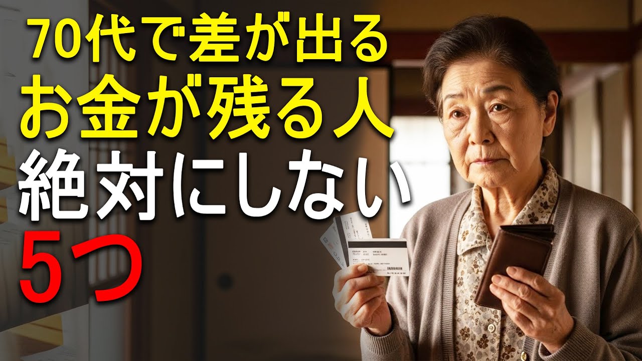 70代でお金に困らない人が「絶対にしないこと」5選（知らずにやると一気に減る）