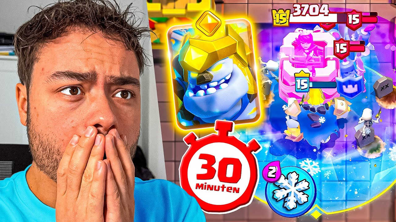 Halfuur Pushen met Hero Ice Golem op Clash Royale!!