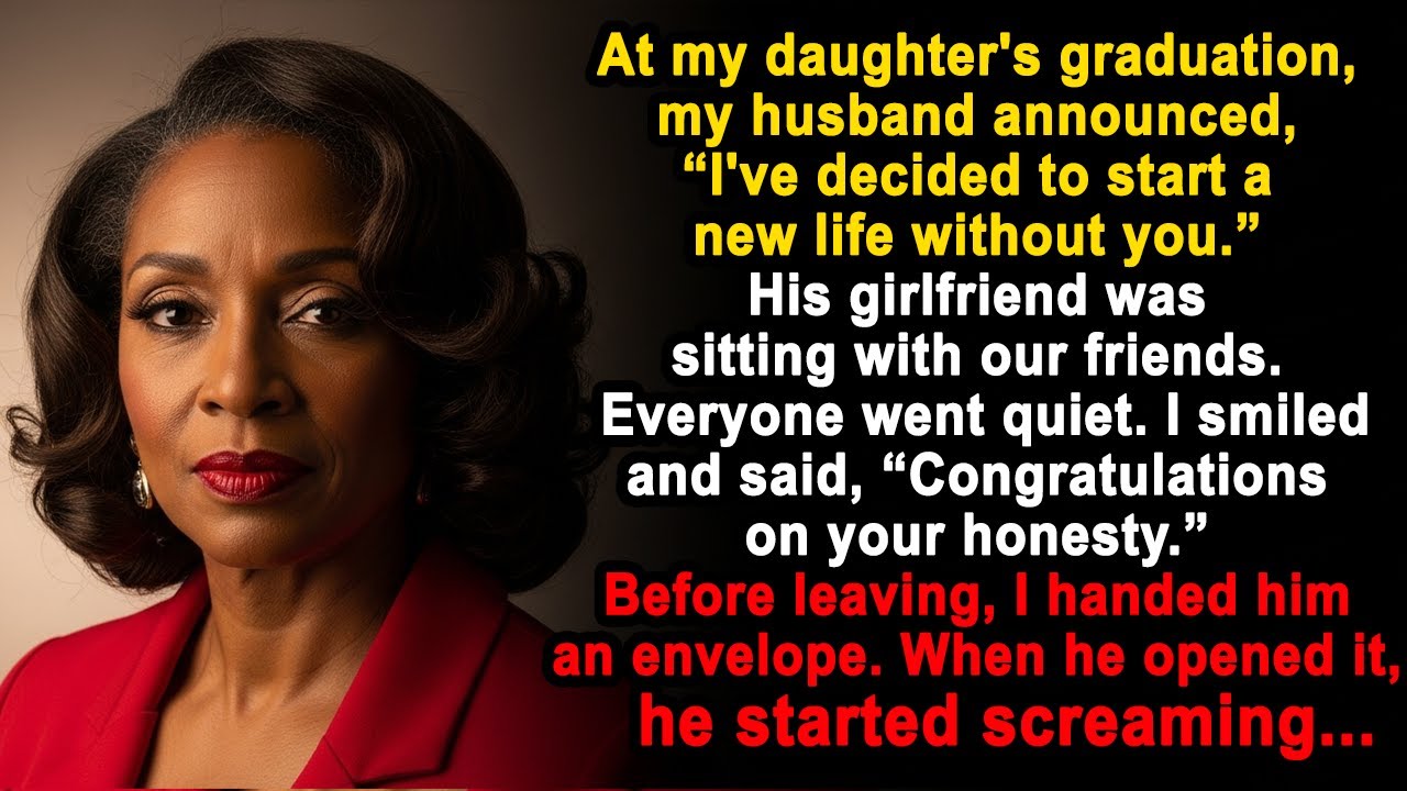 Husband Announced He Was Leaving Me At Our Daughter's Graduation, But Started Screaming When I...