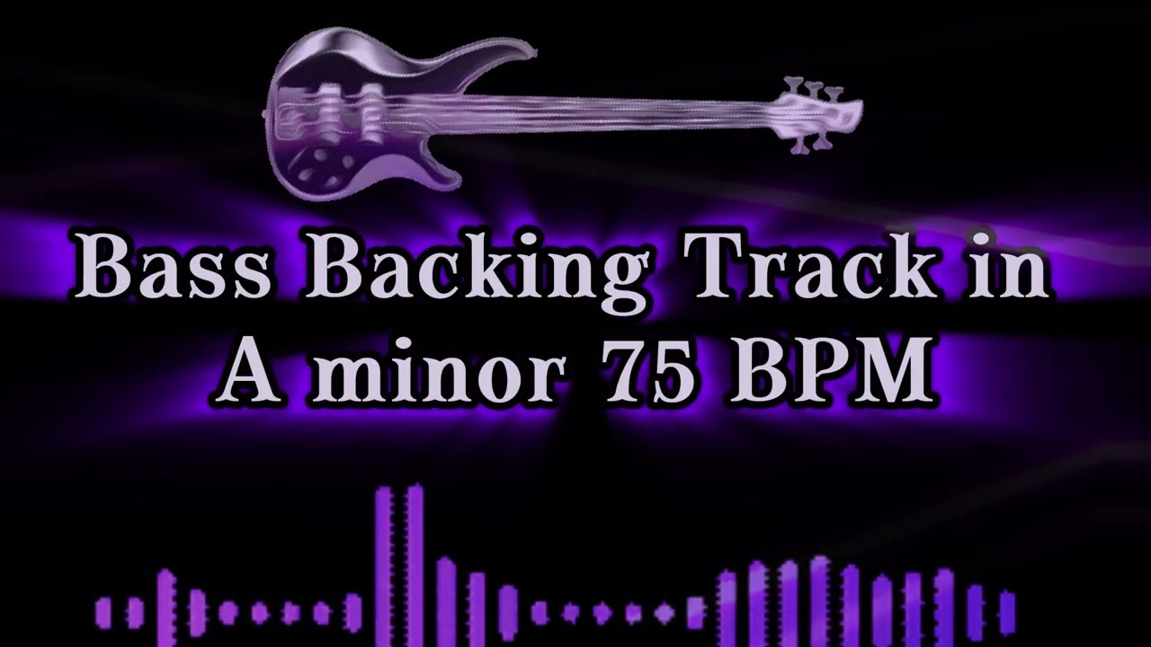 Bass Backing Track in A minor 75 BPM #bassbackingtrack #jamalong