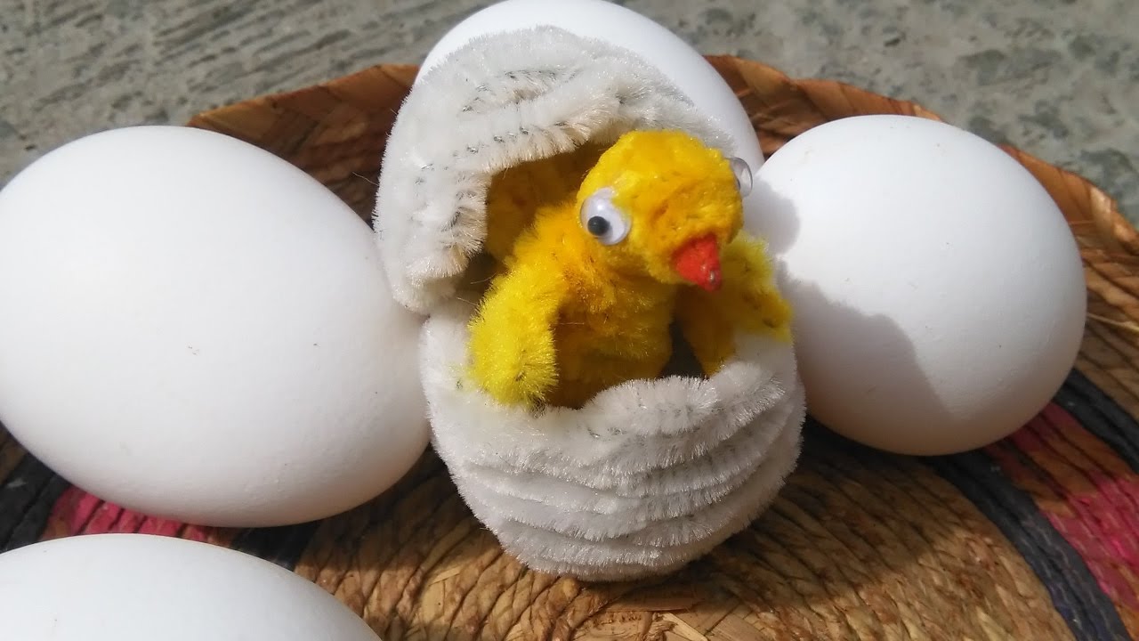 🐤 Como hacer un pollito recien nacido con limpiapipas