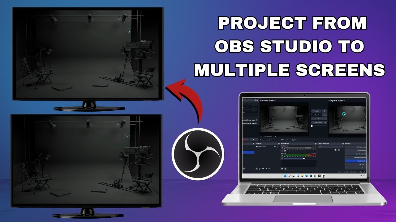 Как проецировать изображение из OBS Studio на несколько экранов (руководство для начинающих)