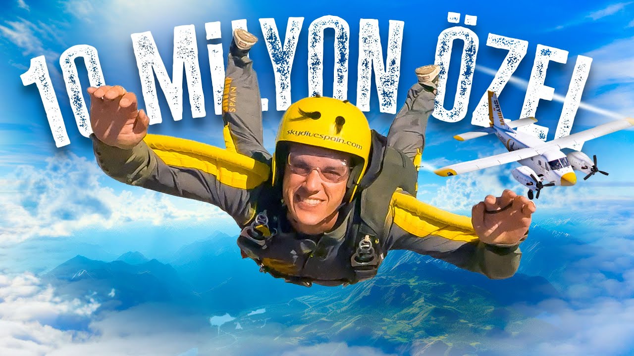 10 MİLYON ABONE ÖZEL! (UÇAKTAN TEK BAŞIMA ATLADIM)