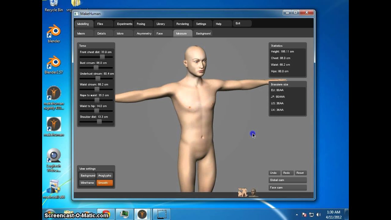 Virtual Reality Game Dev Ed - MakeHuman Stable Release tutorial s3.avi.avi
