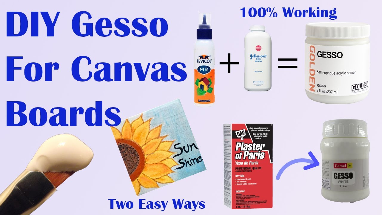 How To Make Homemade Gesso | Two Easy Methods To Make DIY Gesso At Home | 100% Working | Craft Box