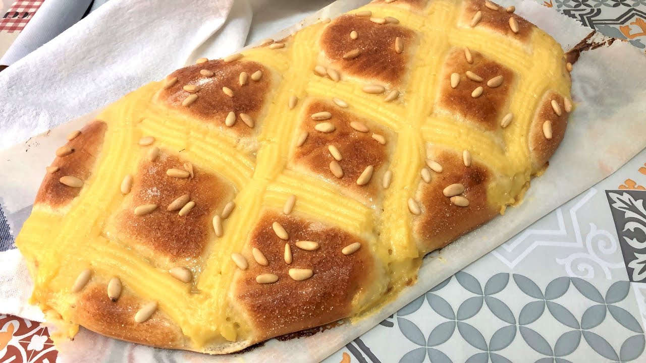 Coca de crema a la vainilla