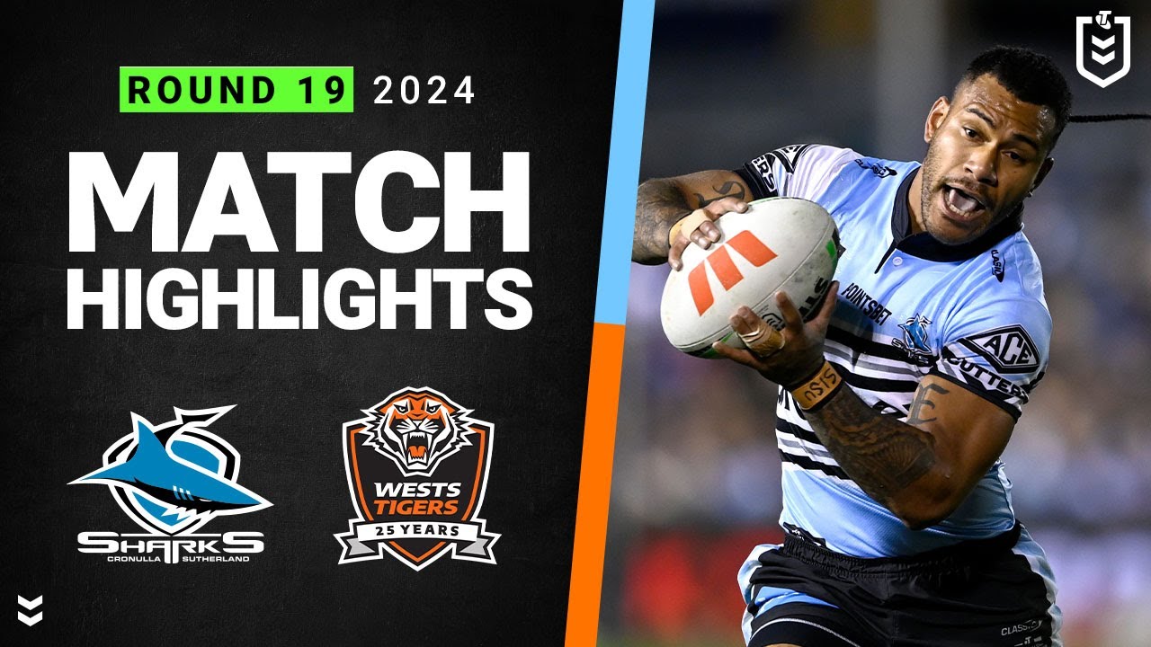 NRL Highlights | NRL 2024 | Sharks v Wests Tigers | Match Highlights