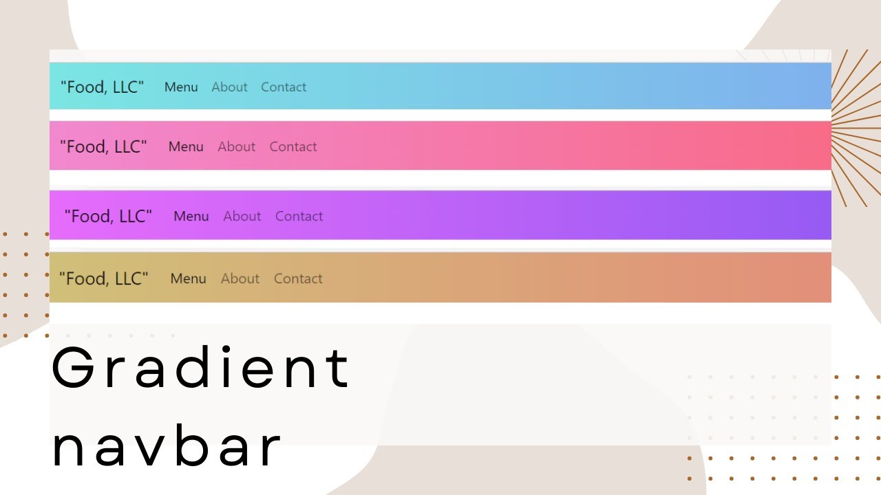Gradient navbar - Bootstrap 5
