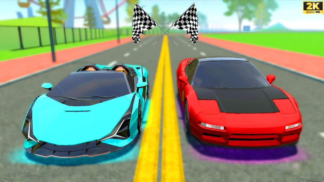 HONDA NSX CAR VS LAMBORGHINI SIAN CAR - RACES & SPEED TEST | CAR SIMULATOR 2 