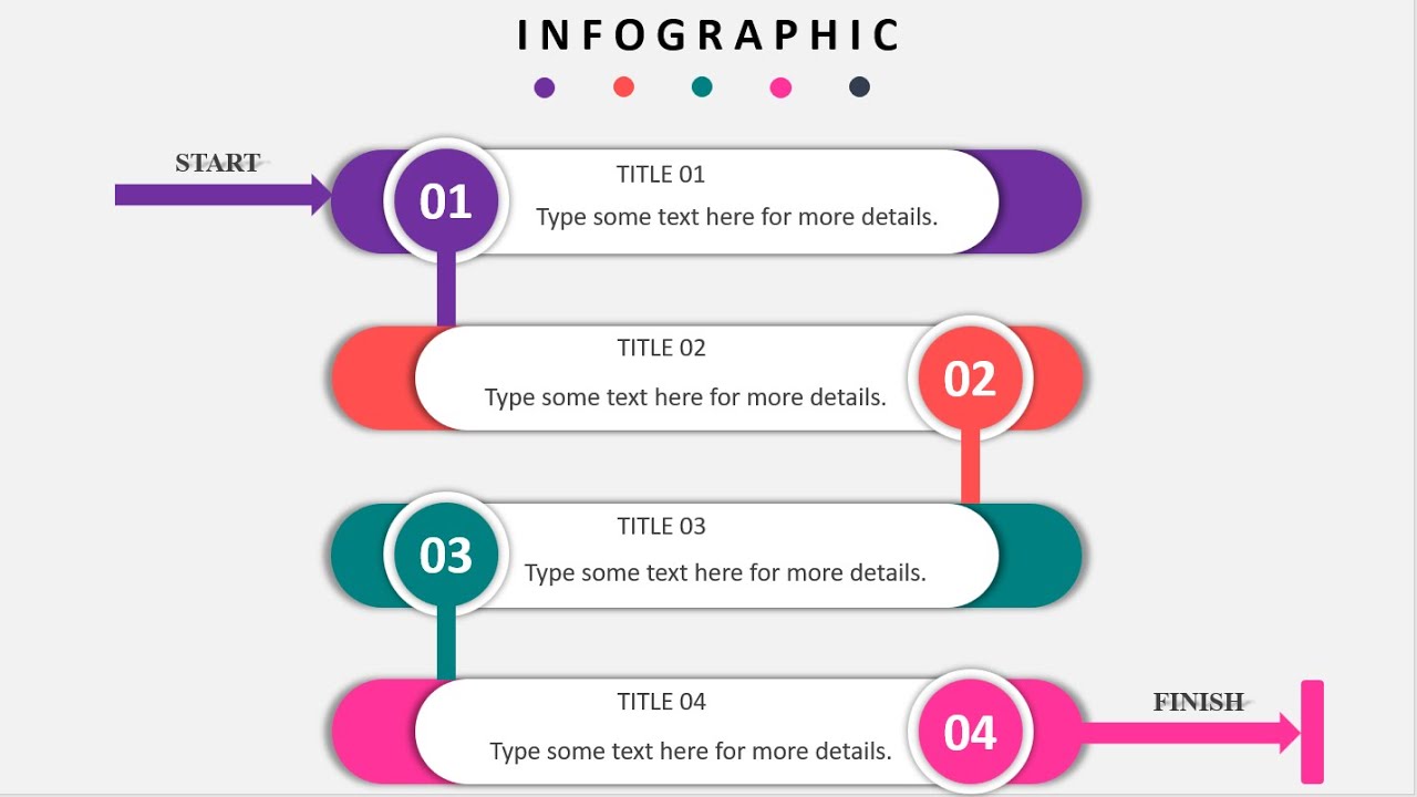 4 Step Card Animated PowerPoint Design | Infographic