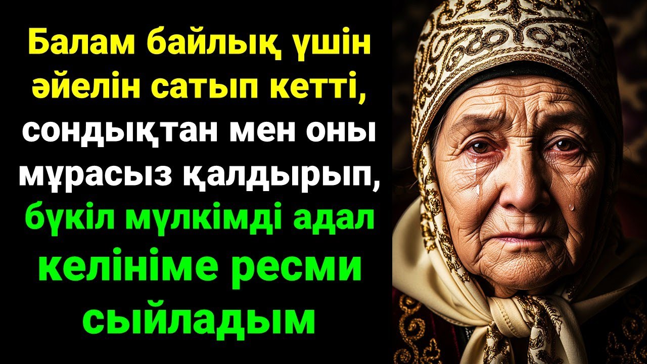 БАЙЛЫҚТЫ КЕЛІНІМЕ БЕРДІМ, АЛ БАЛАМДЫ БІР ТИЫНСЫЗ КӨШЕГЕ ҚУЫП ШЫҚТЫМ