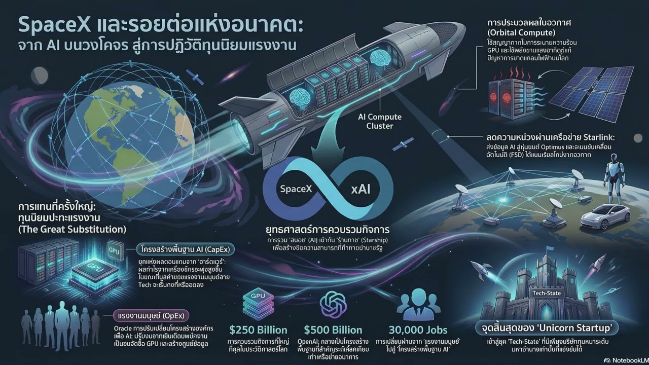 สรุปข่าว 3 ก.พ. 2026: SpaceX ยึดอวกาศ! เมื่อ AI ย้ายสำนักงานไปนอกโลก & วิกฤตการลดพนักงาน 2026