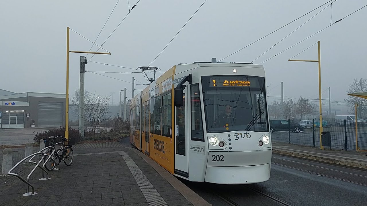 Tram Gera | Mitfahrt auf der Kompl. 1 Von Untermhaus bis Zwötzen im NGT8G 202 
