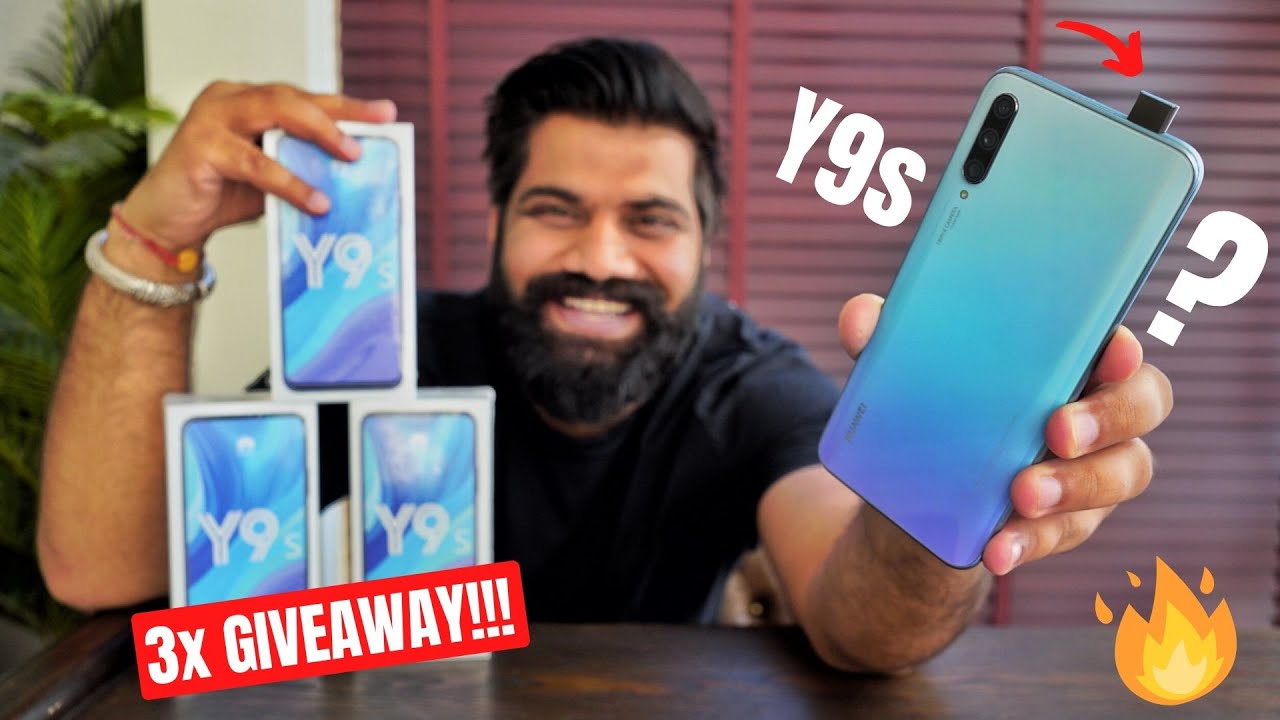 Huawei Y9s Unboxing & First Look - Pop Up Selfie, Bezel less Display & more...3x Giveaway🔥🔥🔥
