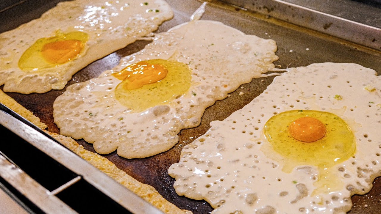 台南三間人氣古早味粉漿蛋餅 / Taiwanese Omelette Pancake /Amazing Omelette Pancake Traditional Chinese Omelette