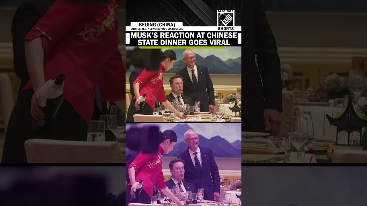 Elon Musk&rsquo;s reaction at State Dinner goes viral in China&rsquo;s Beijing