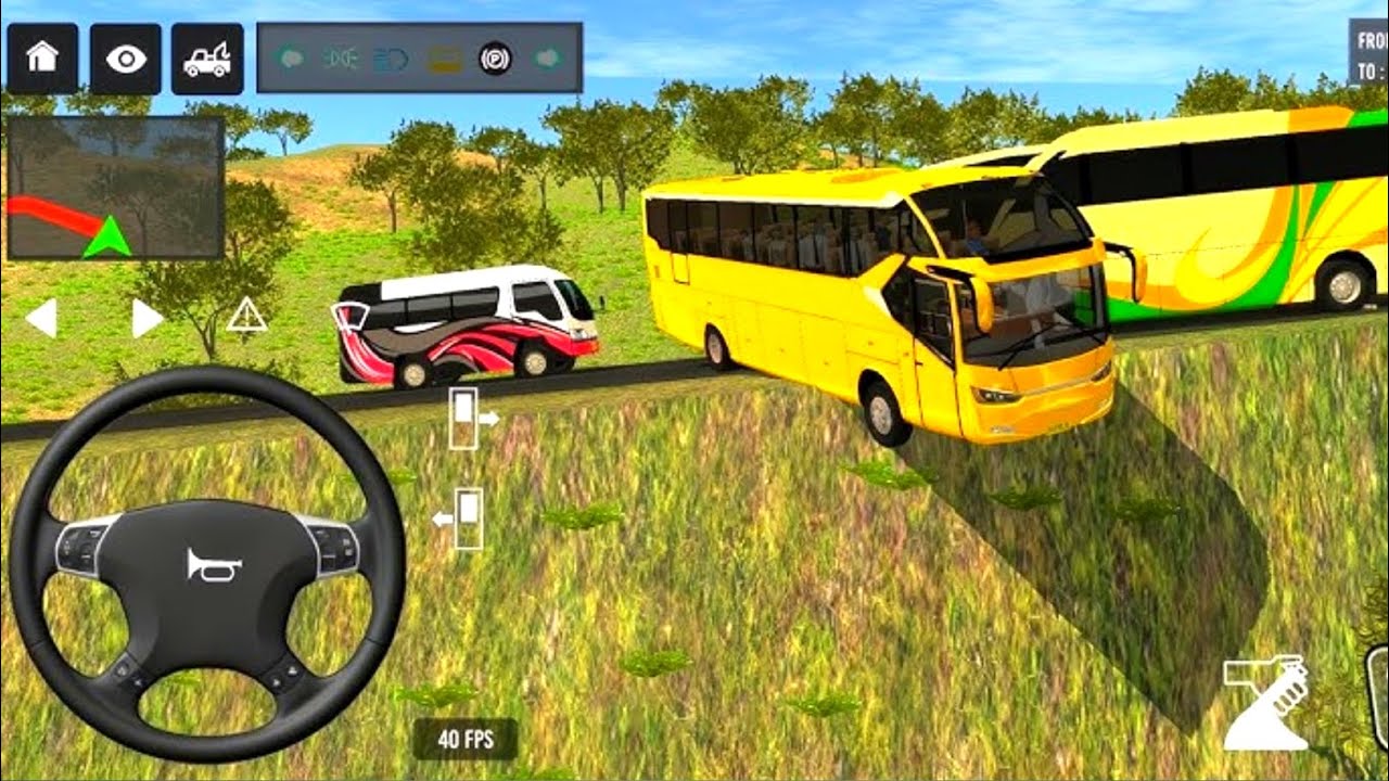 😱 Bus🔥Simulator🌹 Game 🚍 Hill Road Dangerous Bus Crash 😱 Realistic Bus Driving Gameplay