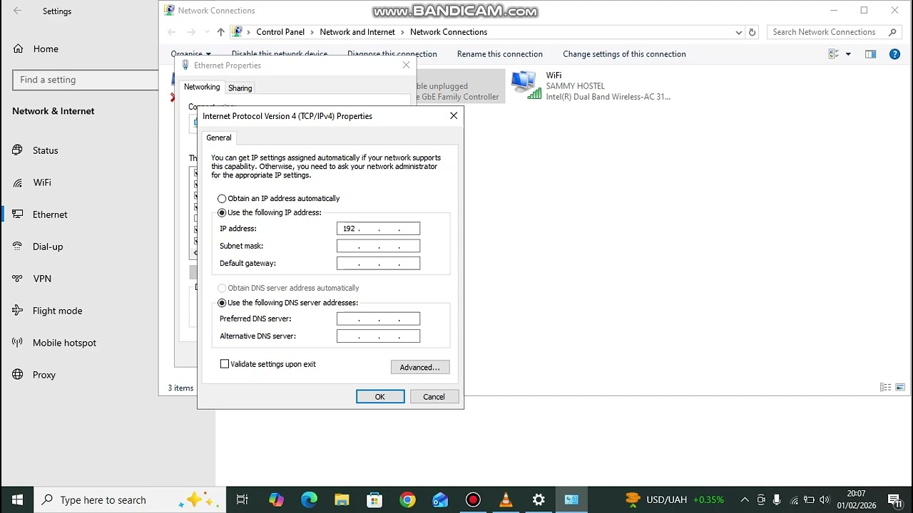 HOW TO ASSIGN IP ADDRESS MANUALLY ON WINDOWS