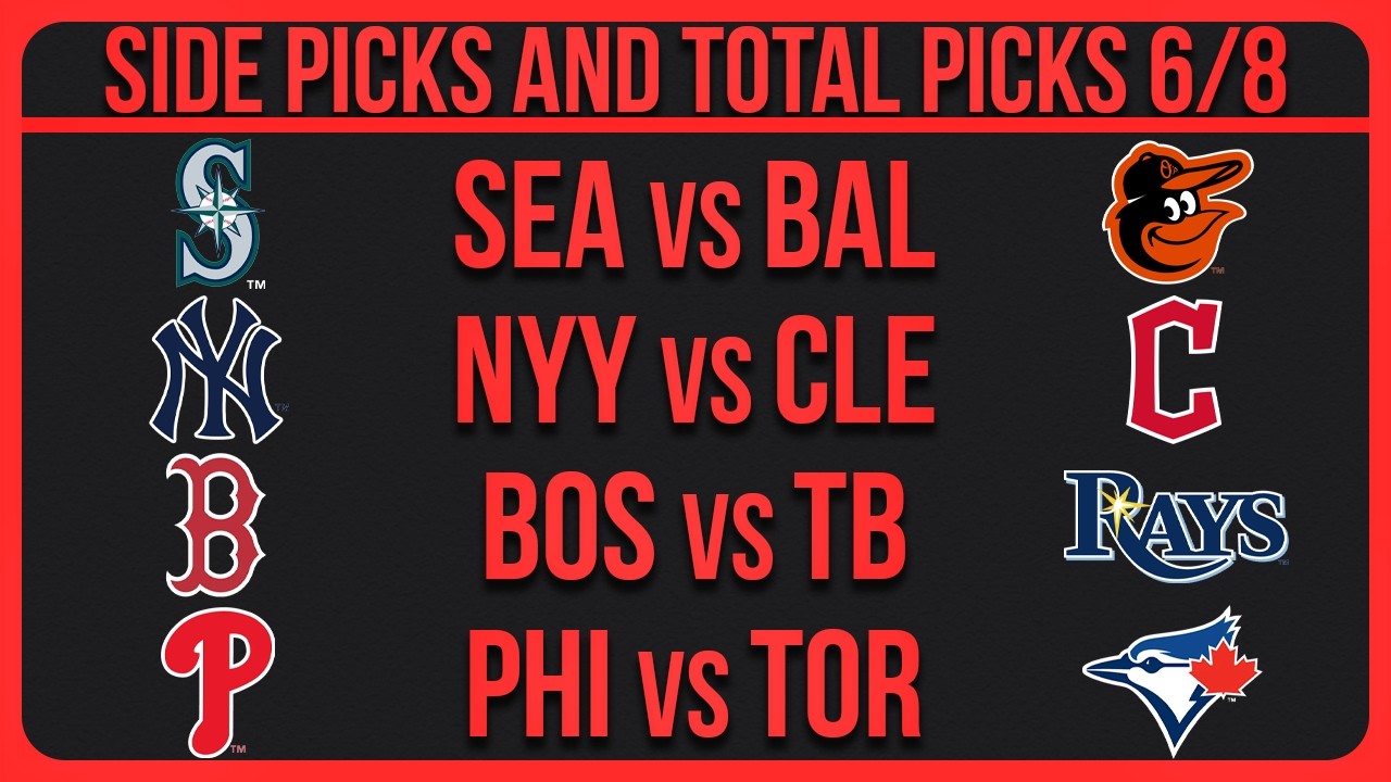 MLB Picks Today | Best Bets & Predictions Monday 6/8/26