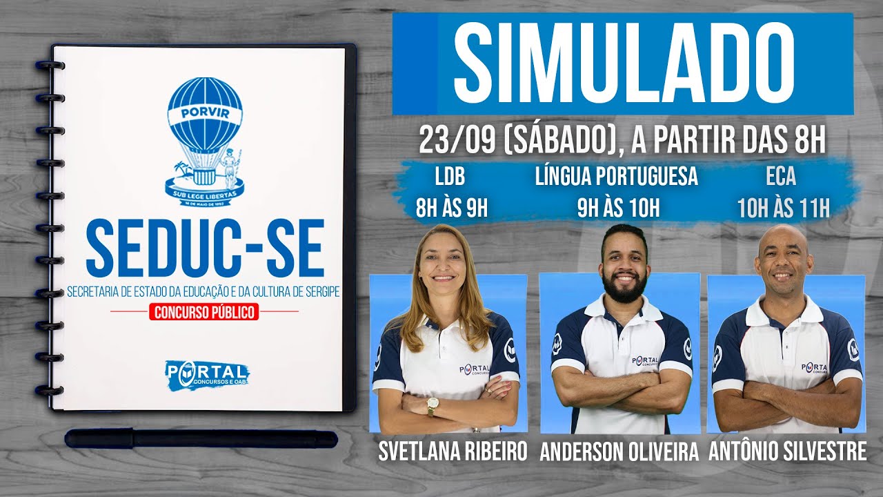 SEDUC/SE - SIMULADO COMENTADO. @CursosdoPortal