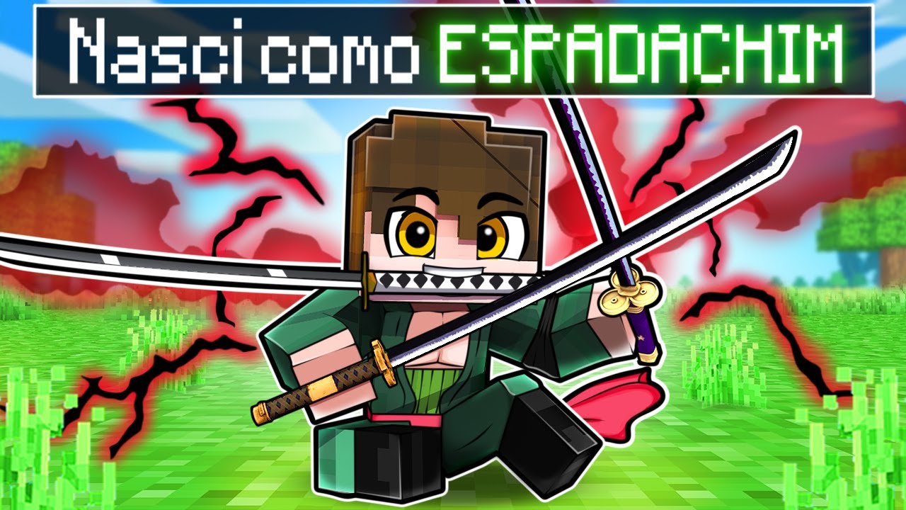 NASCI como ESPADACHIM LEVEL 9999+ no ONE PIECE Minecraft !