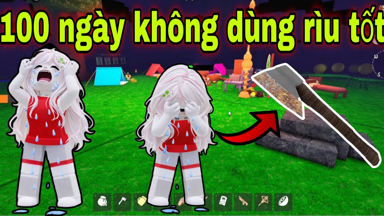 100 ngày không dùng rìu tốt để chặt gỗ liệu có hoàn thành được thử thách #roblox #99nightintheforest