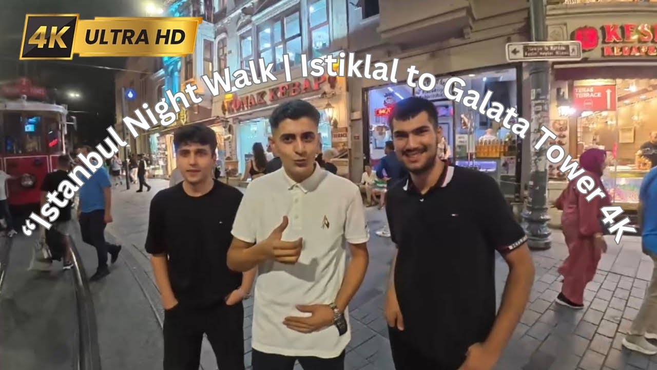 Istanbul Night Walk 2025 | İstiklal Street to Galata Tower 4K Walking Tour