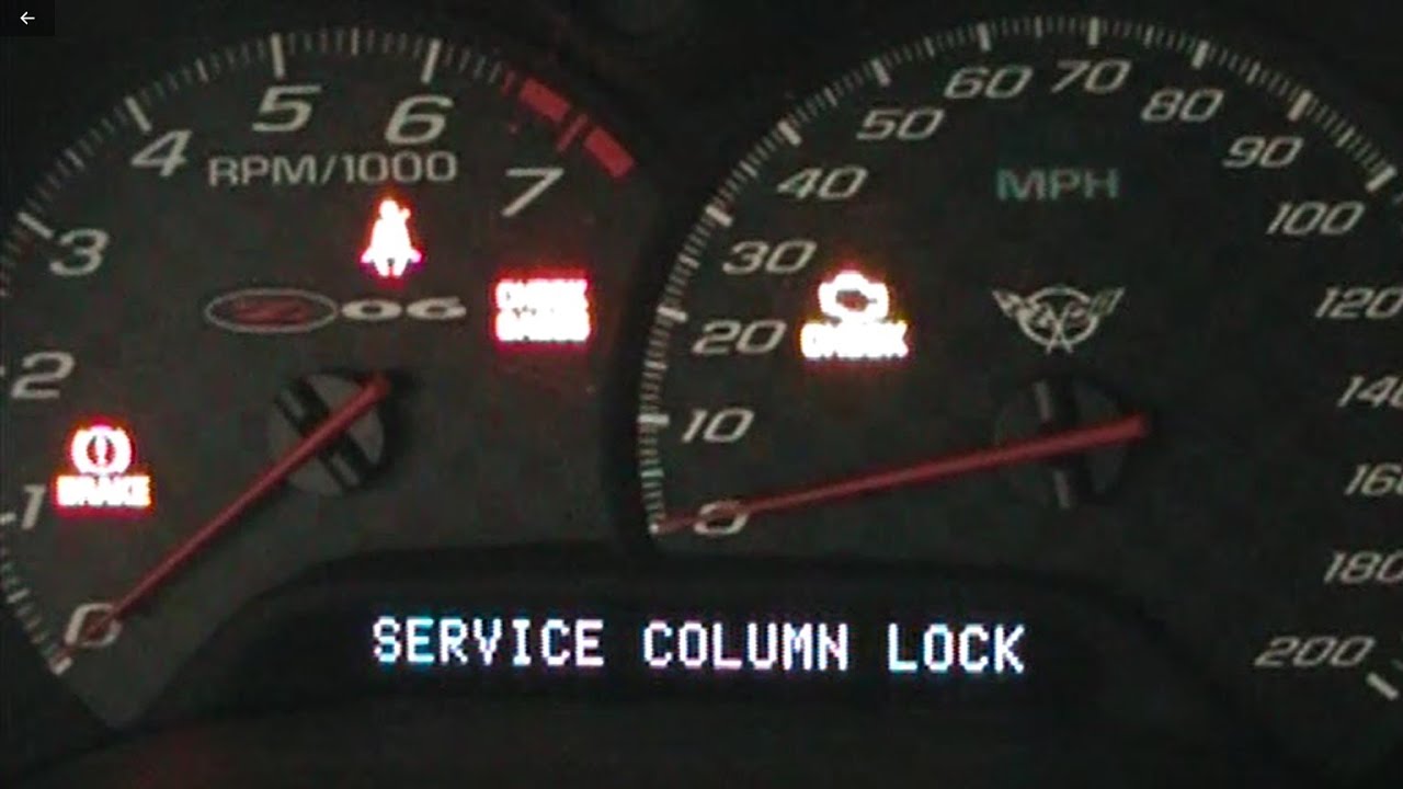 C5 Corvette Steering Column Lock problem - Service Column Lock