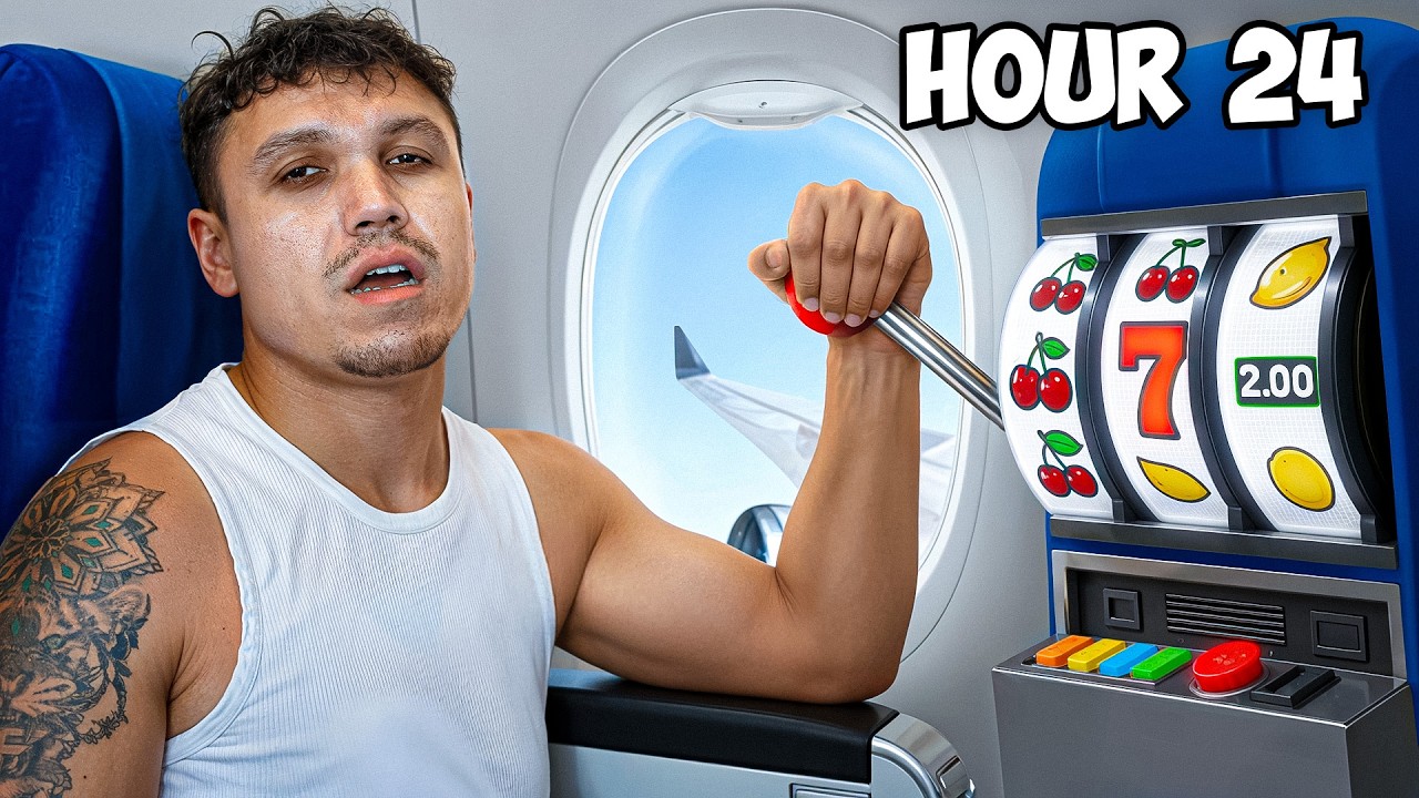 Gambling to Survive in the Airport for 24 Hours