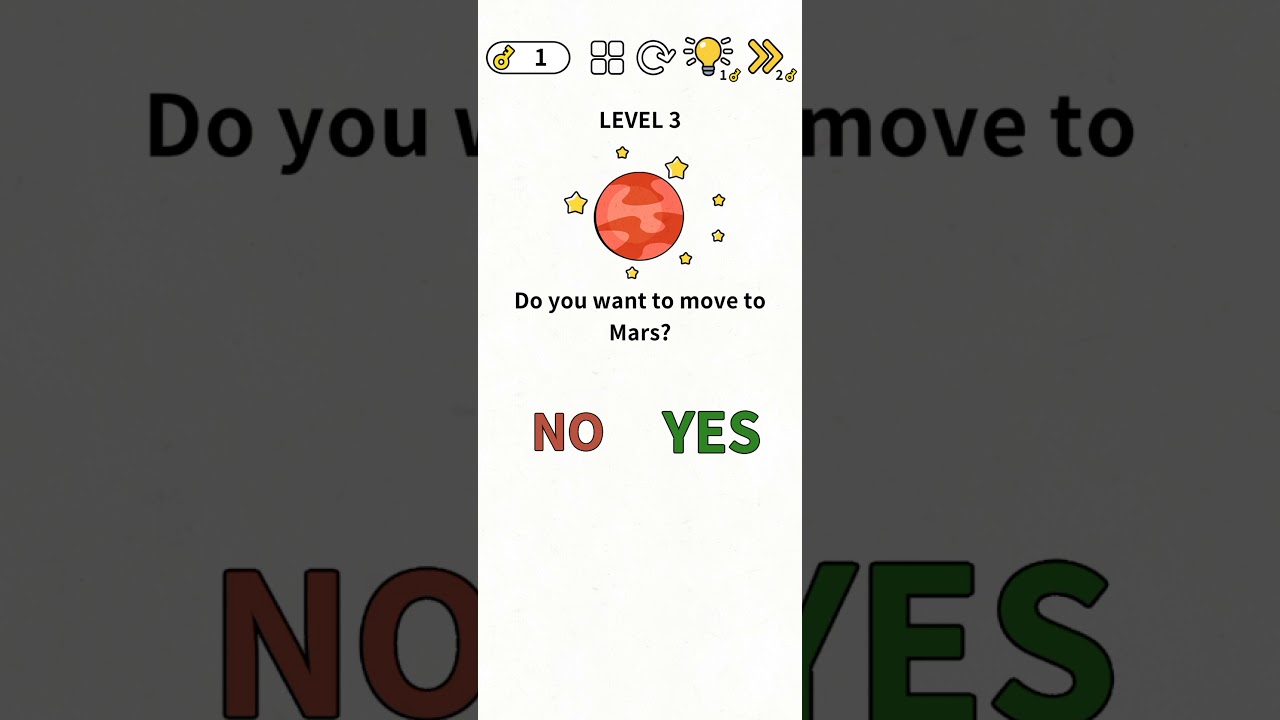 Brain Games: IQ Challenge Level 3 Do you want to move to Mars? Solution Walkthrough