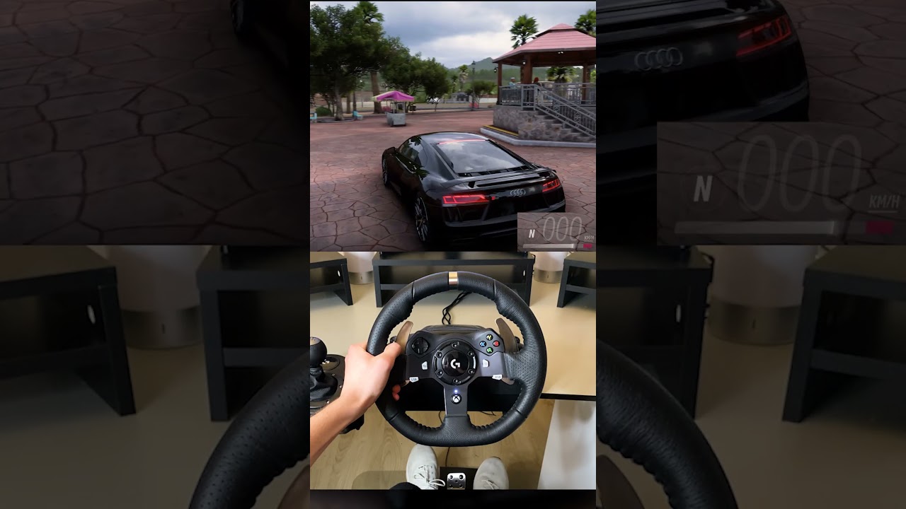 Revving Audi R8 V10 Plus in Forza Horizon 5