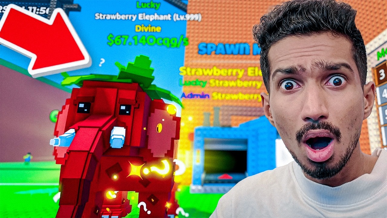 I Got Strawberry Elephant Divine in Escape Tsunami for Brainrots..