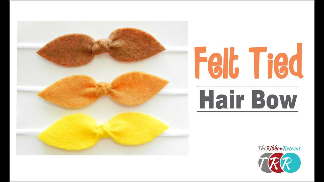 How to Make a Felt Tied Hair Bow - TheRibbonRetreat.com