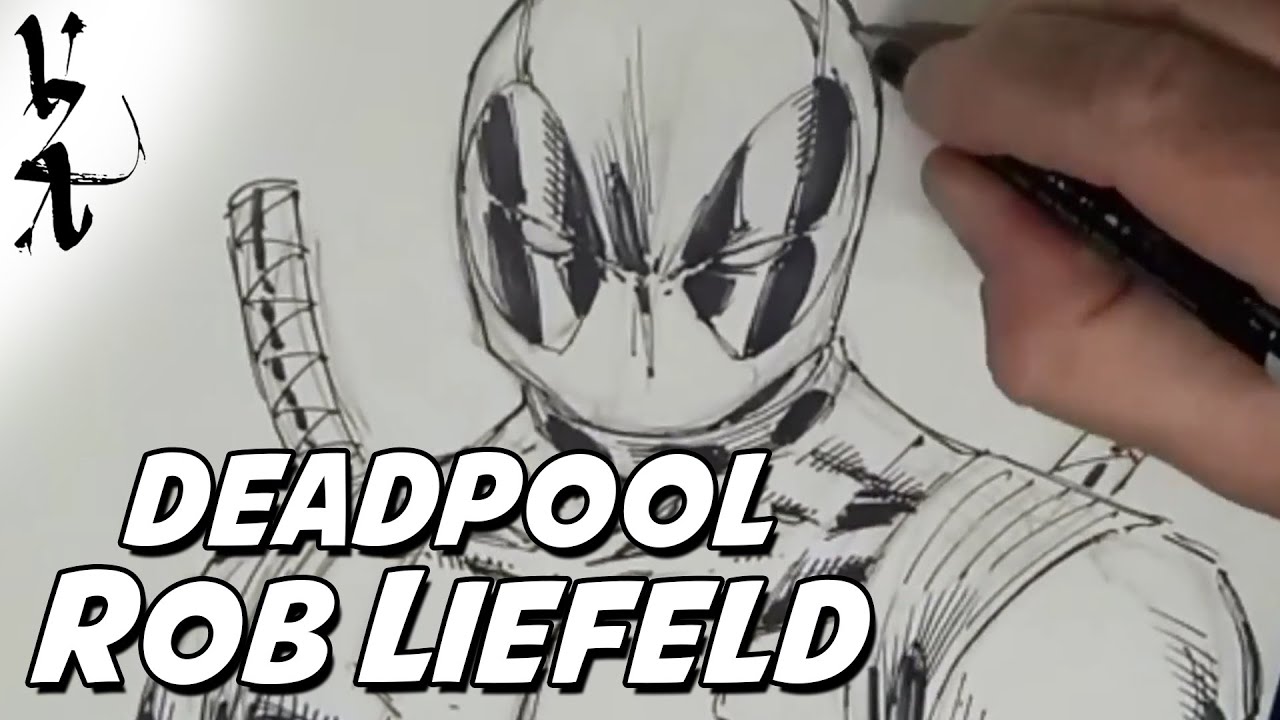 Rob Liefeld drawing Deadpool