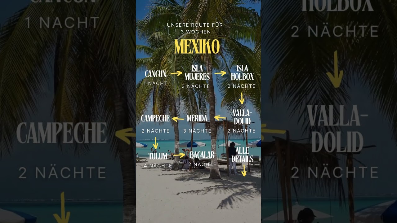 Yucat&aacute;n Mexiko Route 3 Wochen