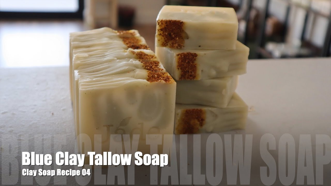 Clay Soap 04 - Blue Clay Tallow Soap (Demo for Cold Process Clay Soap Recipe E-Book)