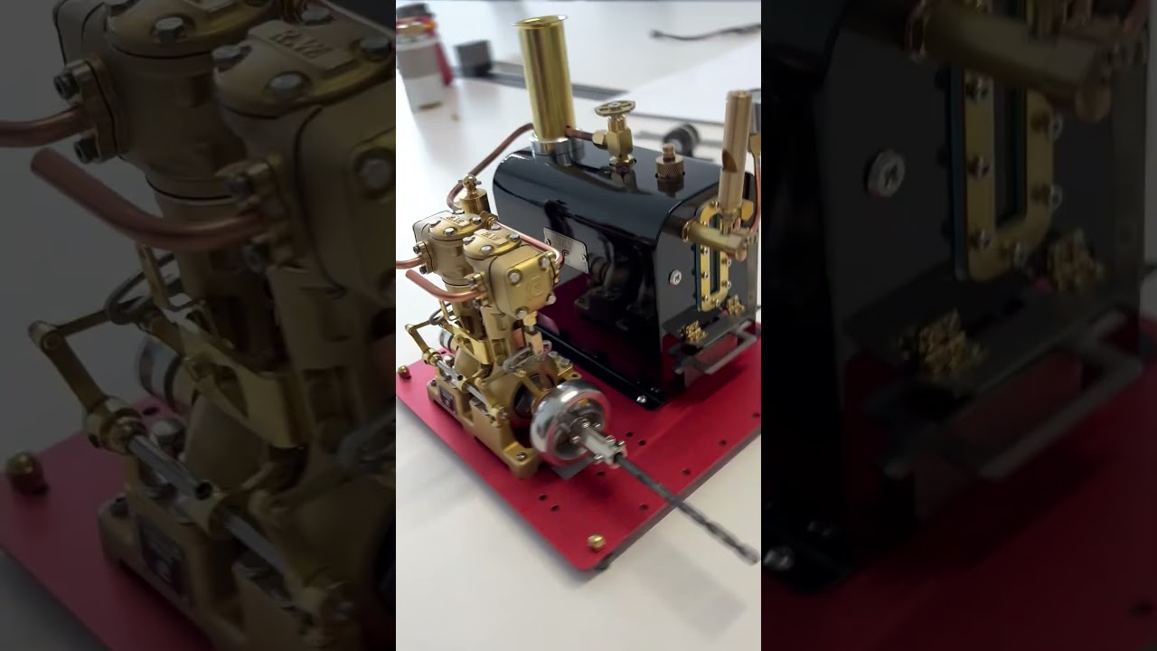 RW-BL2  Mini Reversible Reciprocating  Dual-CylinderLive Steam Engine and Boiler Model